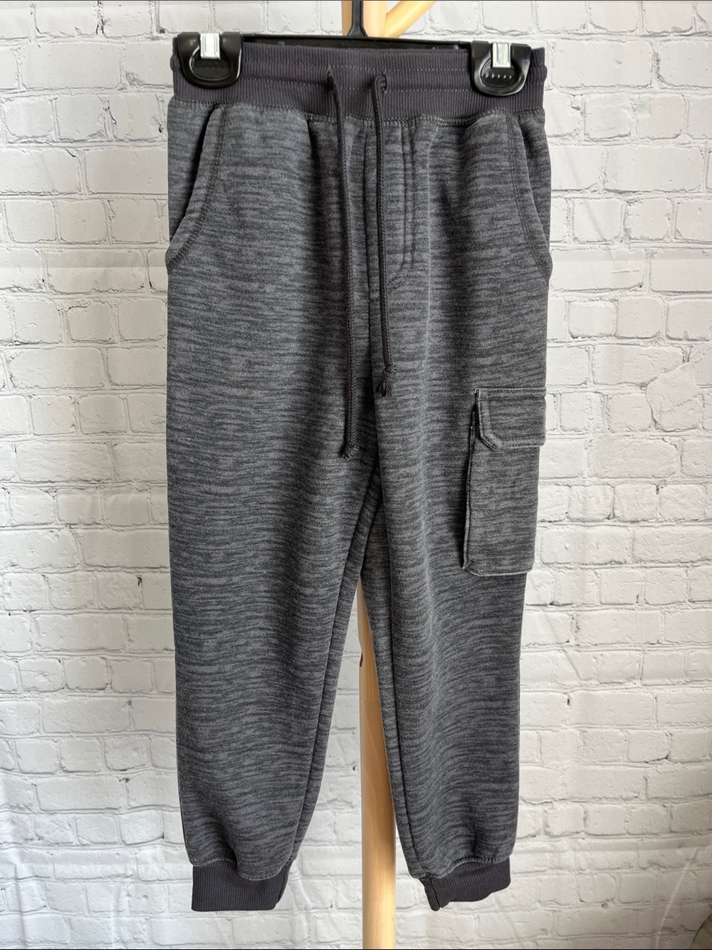⭐️⭐️PICK 5 / $20 Highland Boy's Gray Cargo Sweatpants with Drawstring Waist